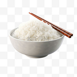 卡通美味米饭元素立体免抠图案