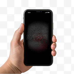 手机外边图片_数字艺术指纹手机元素立体免抠图