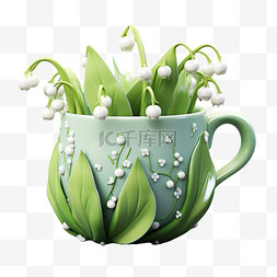 合成植物图片_合成植物花瓶元素立体免抠图案