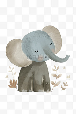 小象手绘图片_免抠可爱小象卡通手绘元素