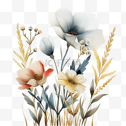 免抠春天植物花朵手绘元素