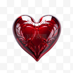 立体的心图片_3d红色爱的心元素立体免抠图案