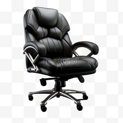 真实黑色椅子元素立体免抠图案