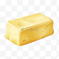 流下的黄油图片_ai绘画美味黄油元素立体免抠图案