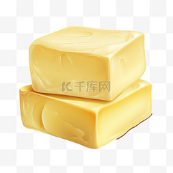 建模美味黄油元素立体免抠图案
