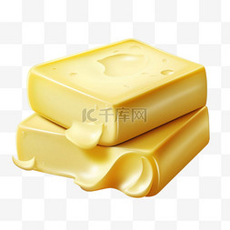 矢量美味黄油元素立体免抠图案