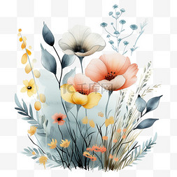 春天免抠植物花朵手绘元素