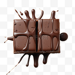 美味创意图片_创意美味巧克力蛋糕元素立体免抠