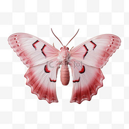 合成粉色蝴蝶元素立体免抠图案