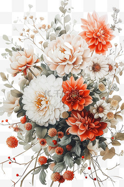 绘画调色板图片_手绘免抠春天盛开的花朵元素
