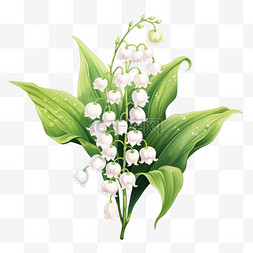 创意白色花朵元素立体免抠图案