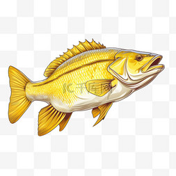 立体图形金色图片_图形金色小鱼元素立体免抠图案
