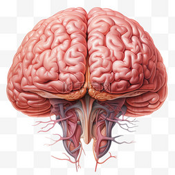 大脑装饰图片_ai人类大脑元素立体免抠图案