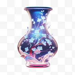 琉璃图片_ai绘画琉璃花瓶元素立体免抠图案