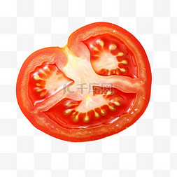 AICG西红柿切片元素立体免抠图案