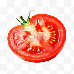 数字艺术西红柿切片元素立体免抠