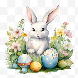 彩蛋装饰图案图片_素材兔子彩蛋元素立体免抠图案