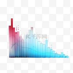 柱状图ai图片_数字艺术彩色柱状图元素立体免抠