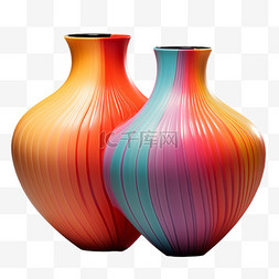 花瓶彩色图片_AICG花瓶彩色元素立体免抠图案