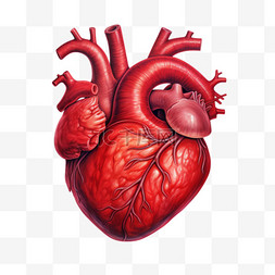 创意红色心脏元素立体免抠图案