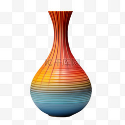 花瓶彩色图片_建模花瓶彩色元素立体免抠图案