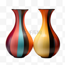 图形花瓶彩色元素立体免抠图案