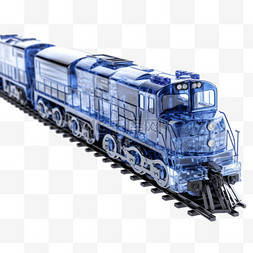 图形火车模型元素立体免抠图案