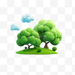 森林绿植图片_数字艺术森林绿植元素立体免抠图