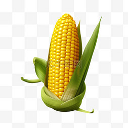 图形玉米食物元素立体免抠图案