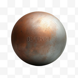 艺术铜锈铁球元素立体免抠图案