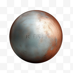 特色铜锈铁球元素立体免抠图案
