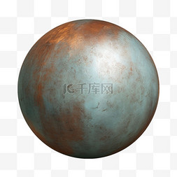 图形铜锈铁球元素立体免抠图案