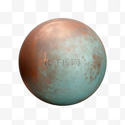 素材铜锈铁球元素立体免抠图案