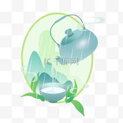 传统茶壶图片_谷雨节气茶壶免抠元素茶文化