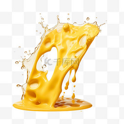 奶酪液体元素立体免抠图案特色