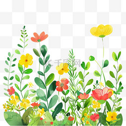 红色植物背景图片_植物花草春天手绘元素