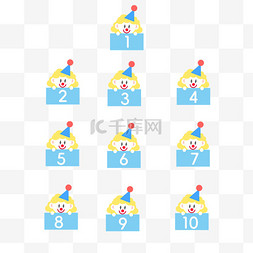 愚人节分隔符数字序号免抠元素