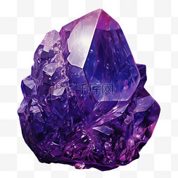 紫水晶宝石元素立体免抠图案图形