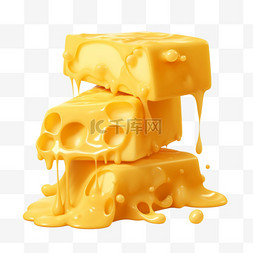 奶酪液体图片_奶酪液体元素立体免抠图案矢量