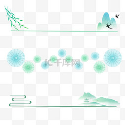 成群燕子图片_清明节竹子燕子分割线设计