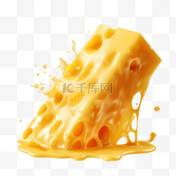 奶酪液体元素立体免抠图案图形