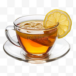 柠檬红茶图片_柠檬红茶元素立体免抠图案质感