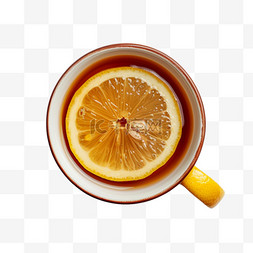 柠檬红茶图片_柠檬红茶元素立体免抠图案图形