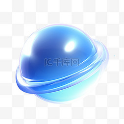 立体球状图片_蓝色球状元素立体免抠图案艺术
