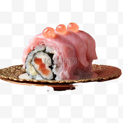 生鱼片寿司元素立体免抠图案ai绘