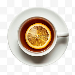 柠檬红茶图片_柠檬红茶元素立体免抠图案创意