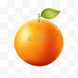 成熟橘子元素立体免抠图案创意