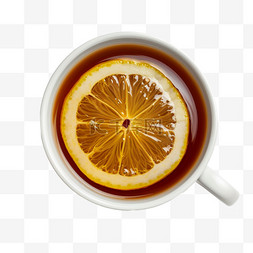 柠檬红茶元素立体免抠图案合成
