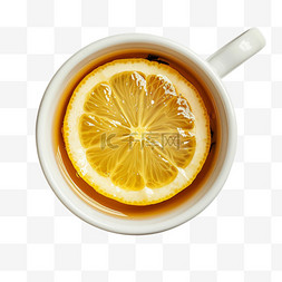 柠檬红茶元素立体免抠图案素材