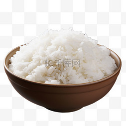 黄焖鸡米饭字图片_一碗米饭元素立体免抠图案3d